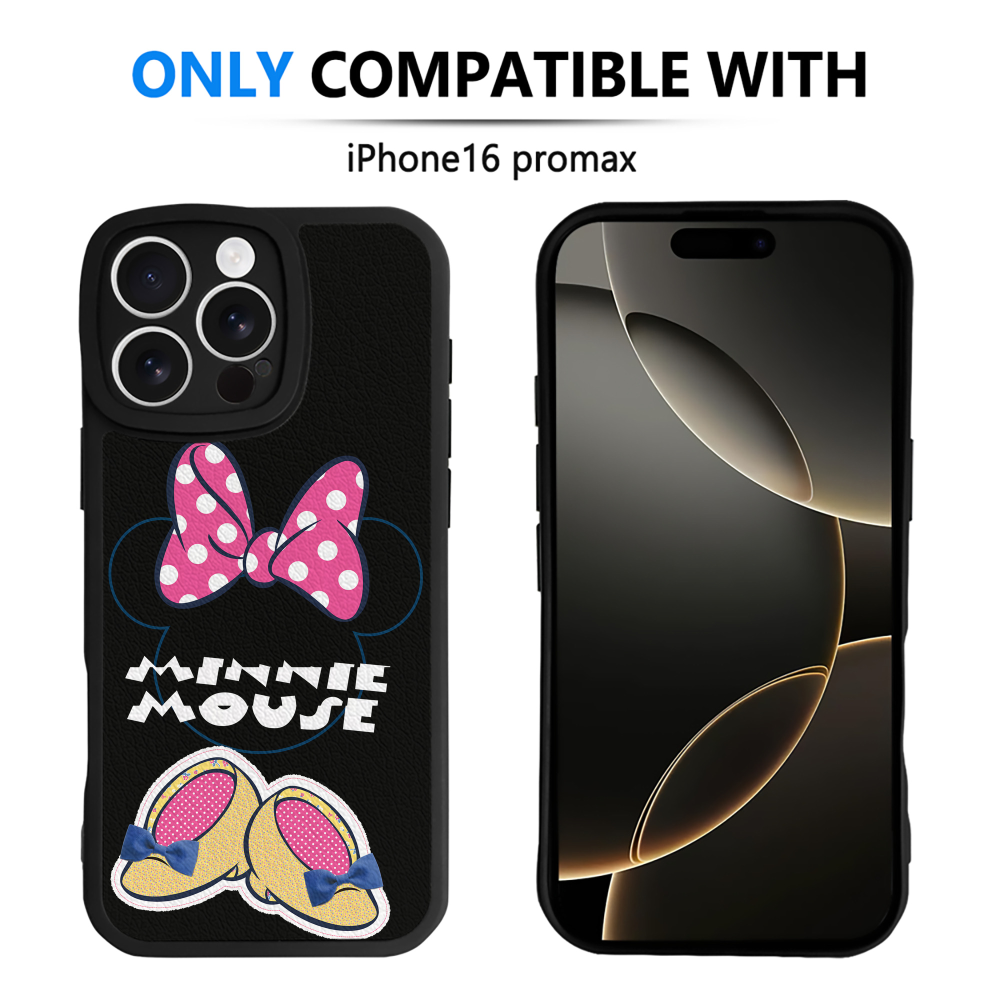 （画像用） ミッキーマウス Mickey Mouse 【iPhone 16シリーズ対応】シリコンスマホケース（レザー調） 材質：シリコン
